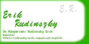 erik rudinszky business card